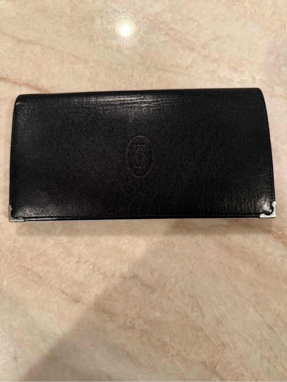 Cartier Long Leather Wallet Black and Burgundy - Picture 2 of 9